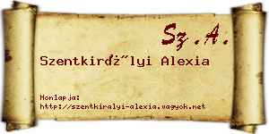 Szentkirályi Alexia névjegykártya